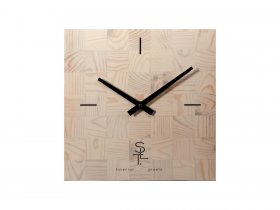 Часы настенные SLT 5196 CHESS WHITE WOOD в Шипуново - shipunovo.mebel-nsk.ru | фото