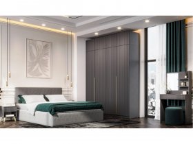 Гардеробная Эккервуд (графит) в Шипуново - shipunovo.mebel-nsk.ru | фото