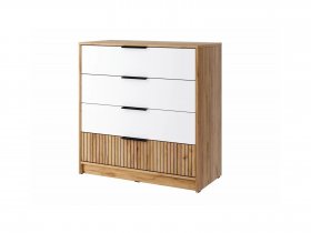 Комод КМ-001 Ивис (дуб крафт золотой/белый) в Шипуново - shipunovo.mebel-nsk.ru | фото