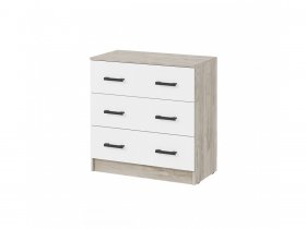 Комод КМ-02 Ронда (дуб крафт серый/дуб крафт белый) в Шипуново - shipunovo.mebel-nsk.ru | фото
