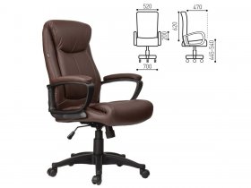 Кресло офисное BRABIX Enter EX-511, коричневое в Шипуново - shipunovo.mebel-nsk.ru | фото