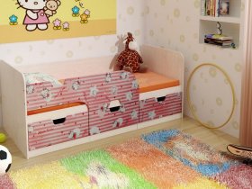 Кровать детская с ящиками 1,86 Минима Hello Kitty в Шипуново - shipunovo.mebel-nsk.ru | фото
