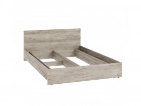 Кровать двухспальная КР-140 Ронда (дуб крафт серый) в Шипуново - shipunovo.mebel-nsk.ru | фото