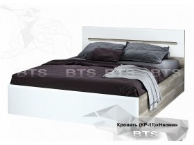 Кровать двуспальная 1,6 м  Наоми КР-11 в Шипуново - shipunovo.mebel-nsk.ru | фото