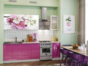 Кухонный гарнитур Орхидея (сиреневый) в Шипуново - shipunovo.mebel-nsk.ru | фото