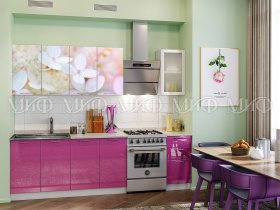 Кухонный гарнитур Вишневый цвет в Шипуново - shipunovo.mebel-nsk.ru | фото