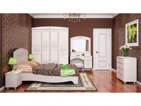 Модульная спальня Каролина в Шипуново - shipunovo.mebel-nsk.ru | фото