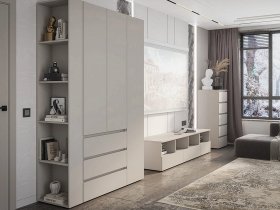 Модульная стенка Люмо (кашемир) в Шипуново - shipunovo.mebel-nsk.ru | фото