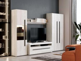 Модульная стенка Ницца (дуб витенберг) в Шипуново - shipunovo.mebel-nsk.ru | фото