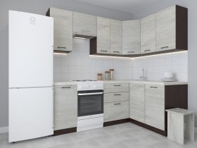Модульная угловая кухня 1,4м*2,1м Лада (пикард) в Шипуново - shipunovo.mebel-nsk.ru | фото
