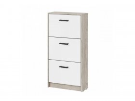 Обувница ОБ-3 Вега (дуб крафт серый/белый) в Шипуново - shipunovo.mebel-nsk.ru | фото