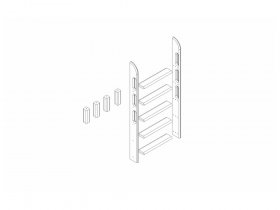 Пакет №10 Прямая лестница и опоры для двухъярусной кровати Соня в Шипуново - shipunovo.mebel-nsk.ru | фото