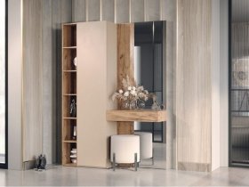 Прихожая Ева (кашемир/дуб вотан) в Шипуново - shipunovo.mebel-nsk.ru | фото