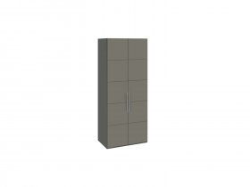 Шкаф для одежды с 2 дверями Наоми (джут/фон серый) СМ-208.07.03 в Шипуново - shipunovo.mebel-nsk.ru | фото