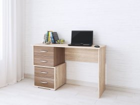 Стол письменный Сити-2 (ясень шимо темный/дуб сонома) в Шипуново - shipunovo.mebel-nsk.ru | фото
