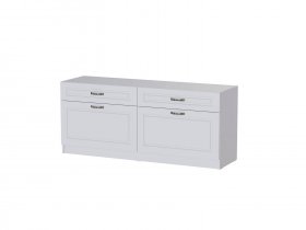 Тумба под ТВ Апполия гостиная (белый/белый дуб) в Шипуново - shipunovo.mebel-nsk.ru | фото