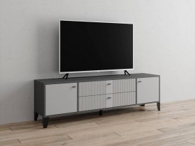 Тумба под ТВ Парус-10 (графит/светло-серый) в Шипуново - shipunovo.mebel-nsk.ru | фото
